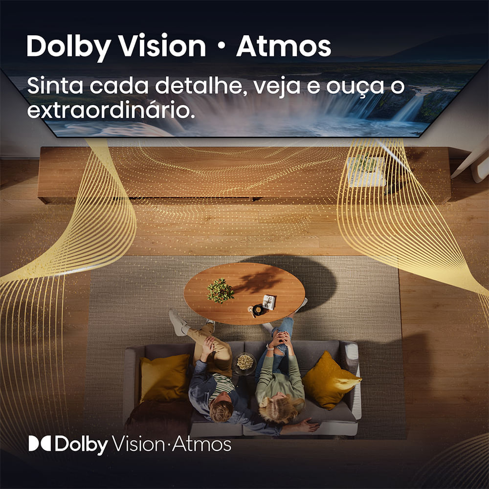 Smart TV 4K Hisense QLED 75” Polegadas com Dolby Vision, Dolby Atmos, HDR10+ e Wi-Fi - 75Q7QG Bivolt