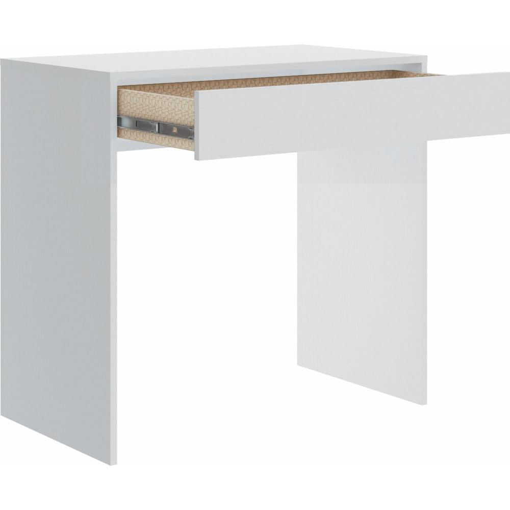 Miniatura Mesa Office 1 Gaveta Infinity Móveis Castro Branco Line