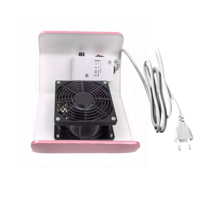 Miniatura Sugador Aspirador Coletor Pó Unhas Gel Acrigel 110v Rosa