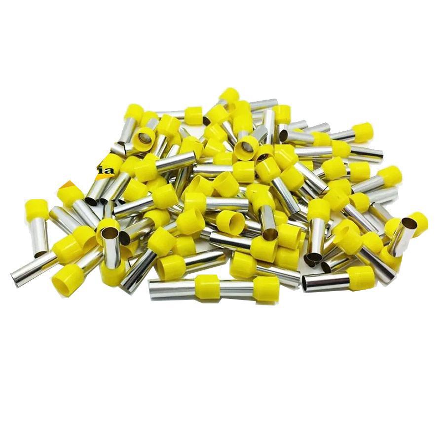 Miniatura Terminal Ilhós Tubular 6,0Mm² 36A Amarelo 50 Peças Decorlux