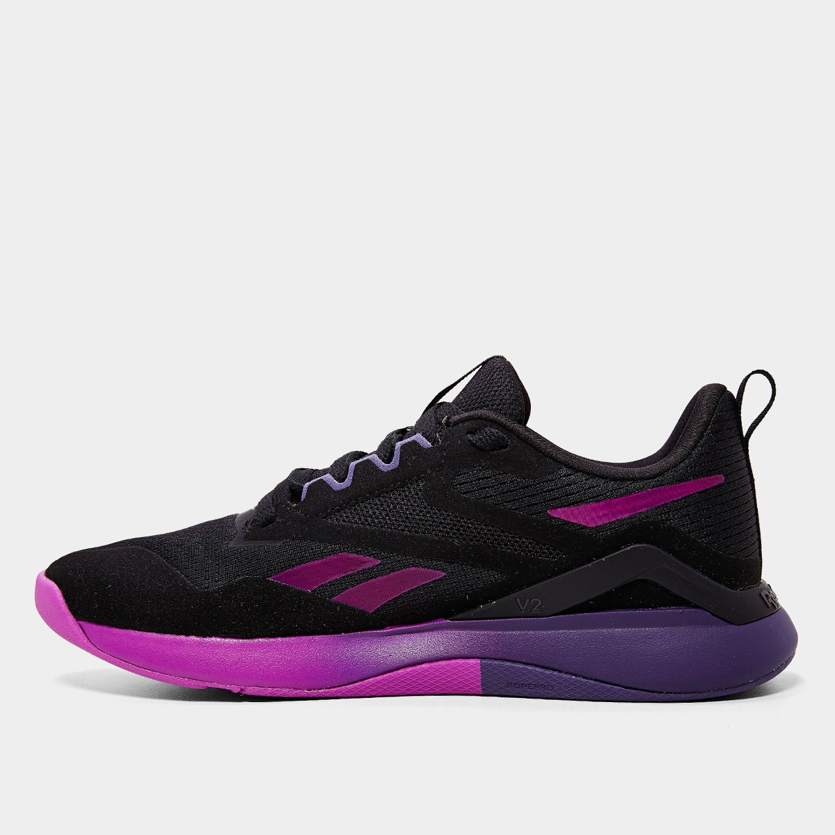 Miniatura Tênis Reebok Nanoflex TR 2 Feminino Preto+Roxo - 35