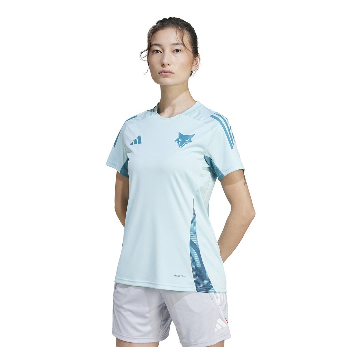 Miniatura Camisa Cruzeiro 25/26 Treino Adidas Feminina Azul Turquesa - EP
