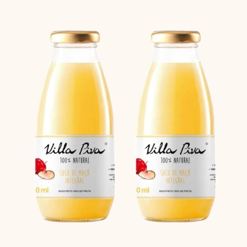 Miniatura Kit 2X: Suco De Maçã Integral Sem Açúcar Villa Piva 300Ml