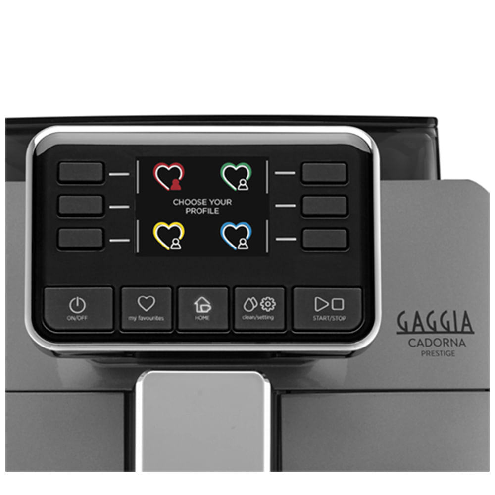 Miniatura Cafeteira Gaggia Cadorna Prestige Cinza para Café em Grãos 110