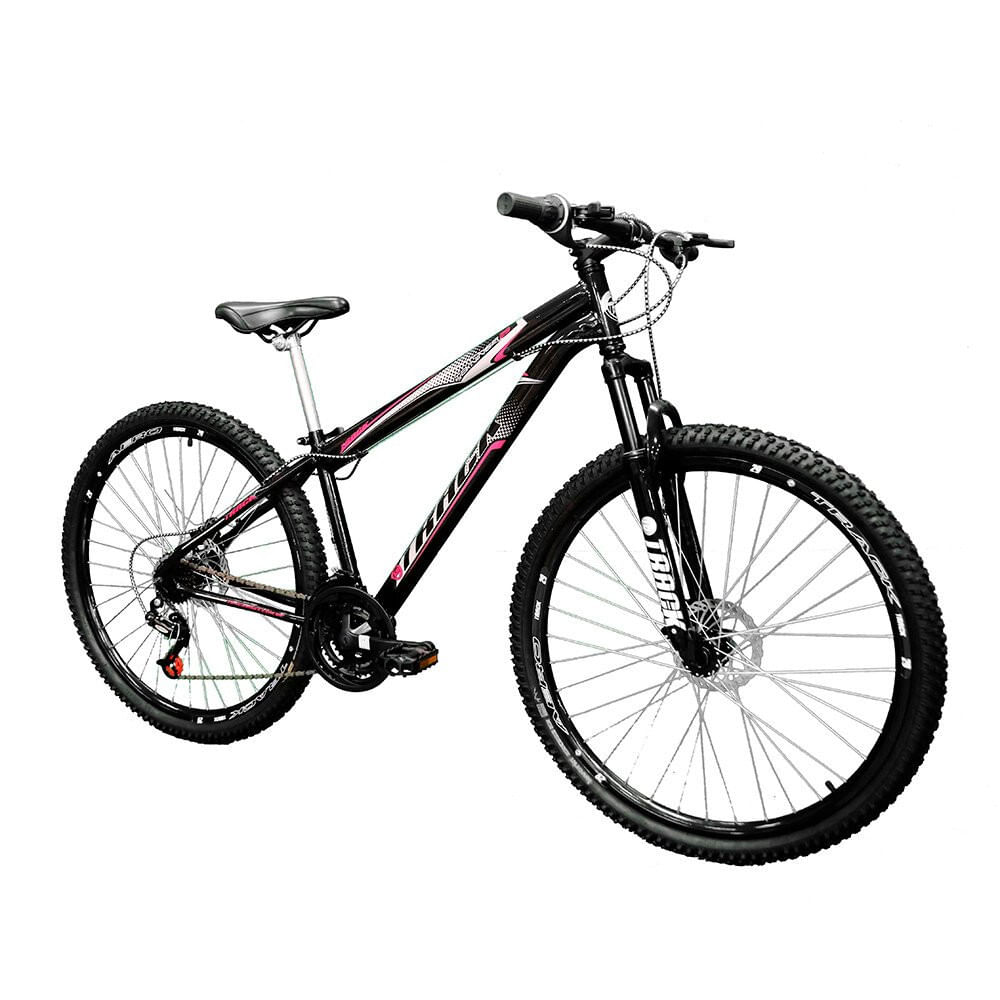 Miniatura Bicicleta Track e Bike TB Niner Aro 29 Freio a Disco Quadro 15 Preto/Pink