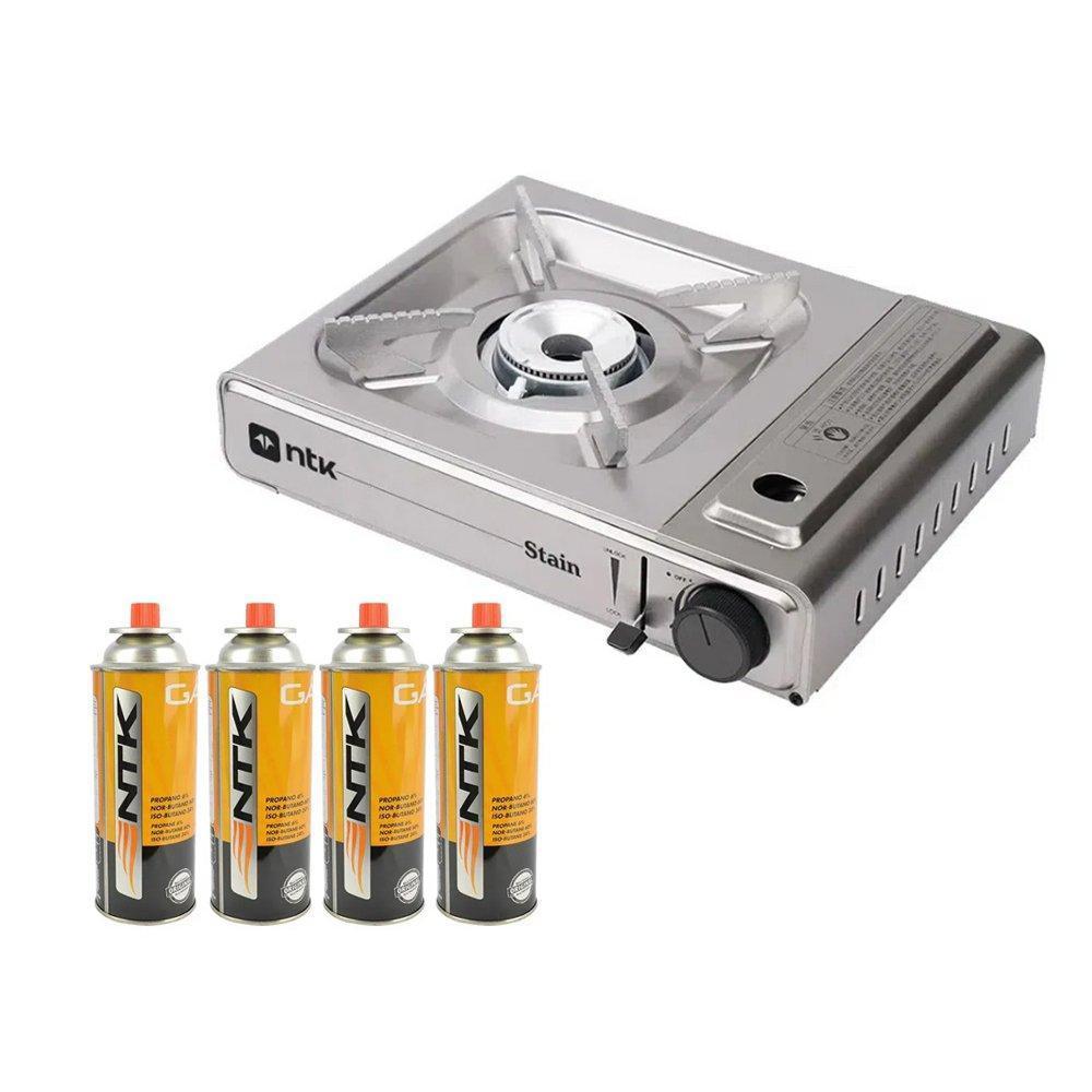 Miniatura Fogareiro Frontier Inox Portatil Para Cozinha E Camping