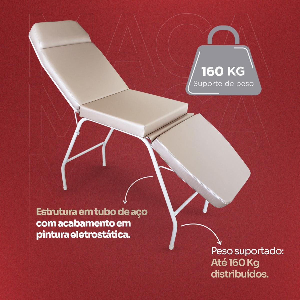 Miniatura Maca 3 Posições Reclinável Estética Rose Estr Branca For-Ty