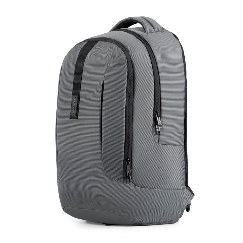 Miniatura Mochila Masculina Millenium para Notebook  Preta Cinza
