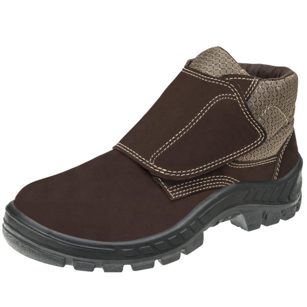 Miniatura Botina de Segurança Couro Nobuck 50B26-CB-VEL-BP Velcro MARLUVAS n° 37