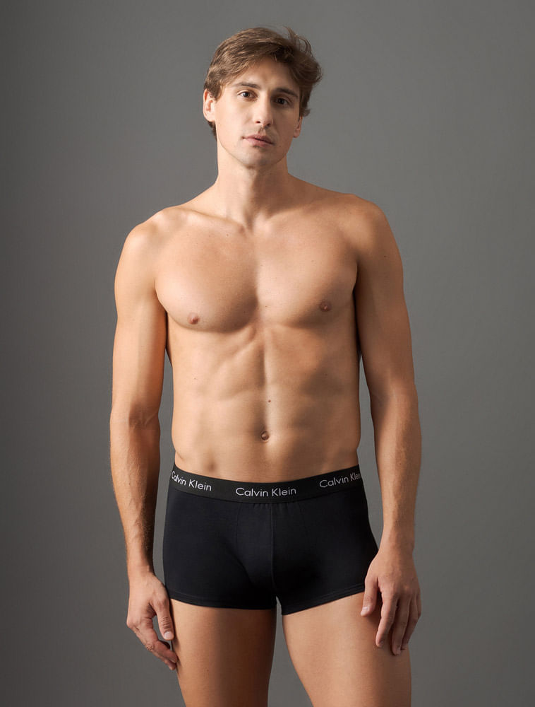 Miniatura Kit 4 Cuecas Trunk Classic Cintura Baixa Com Elastano Calvin Klein Underwear - Branco + Preto + Mescla Kit 4 Cuecas Trunk Classic Cintura Baixa Com Elastano Calvin Klein Underwear Branco + Preto + Mescla l