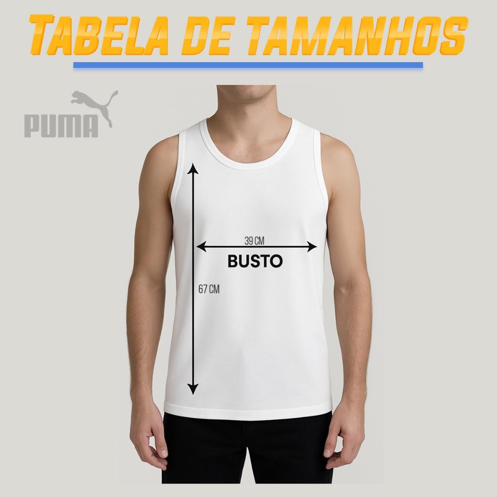 Miniatura Camiseta Regata Puma Essentials Masculina Preto / Branco - EPP