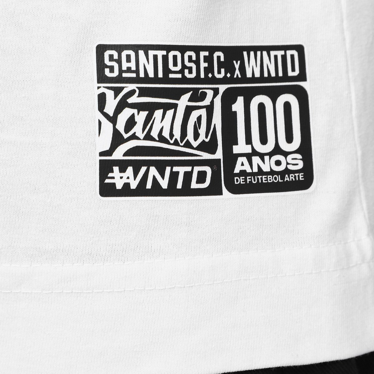 Miniatura Camiseta Oversized Santos Pela Bandeira que Ensina Masculina Branco - EGG