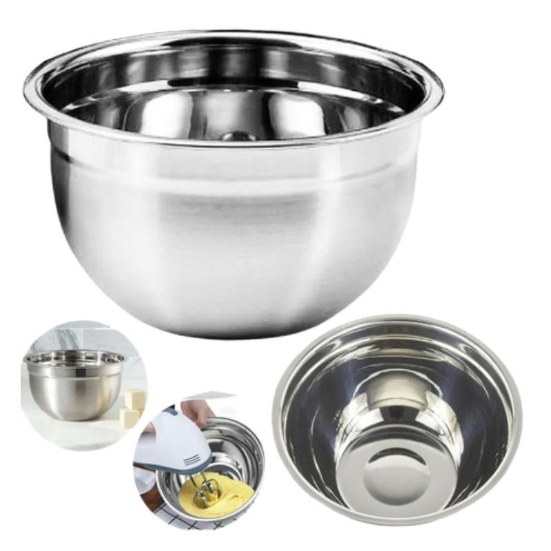 Miniatura Kit 3 Tigelas Bowl Saladeira Aço Inox Cozinha Profissional