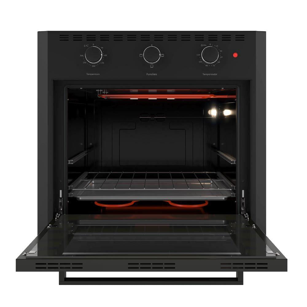 Miniatura Forno Elétrico De Embutir 60 Litros Nardelli Black E60 Preto 110V