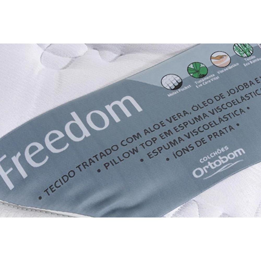 Colchão Queen Molas Ensacadas Visco Superpocket Freedom Ortopillow (158x198x32) - Ortobom