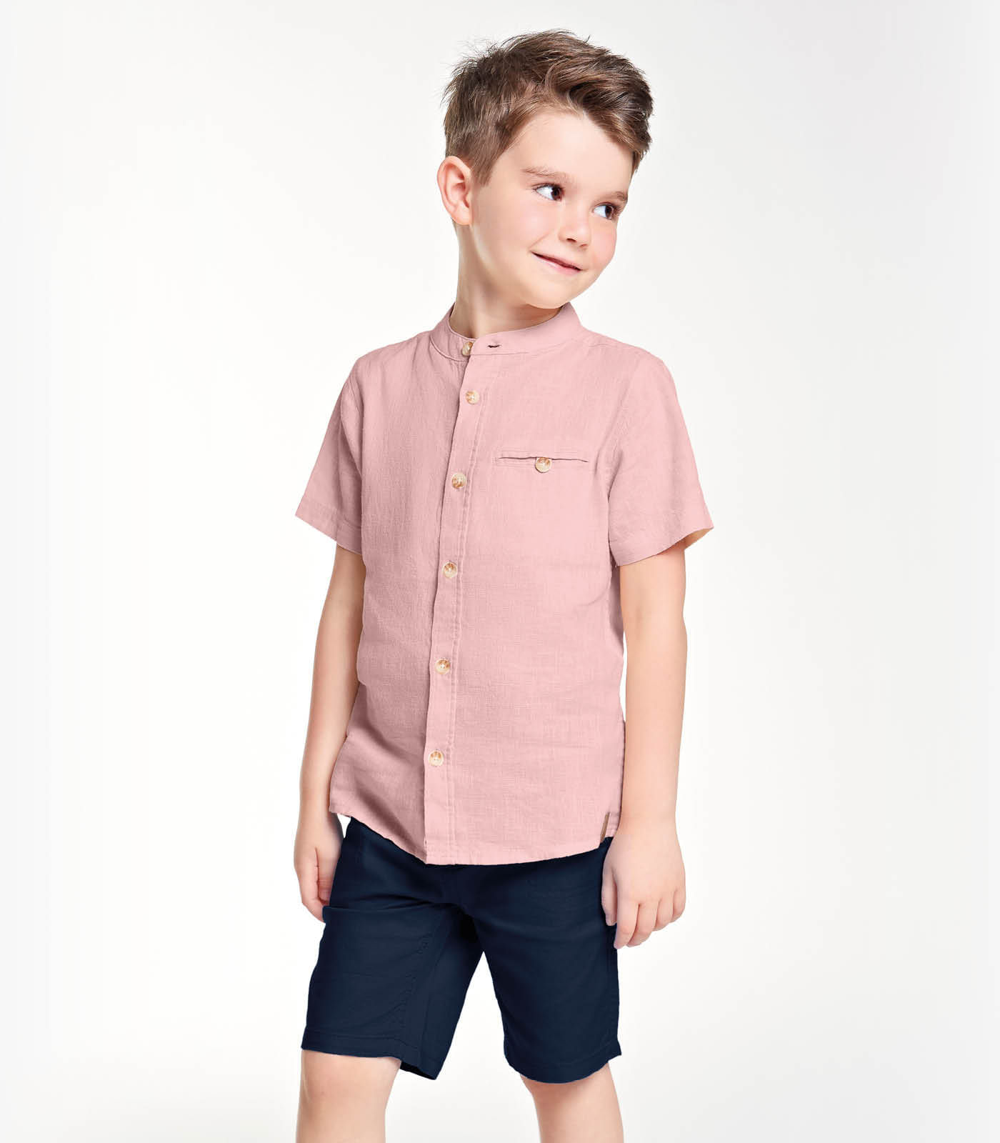 Miniatura Conjunto Menino Camisa Com Bermuda Trick Nick Rosa 10