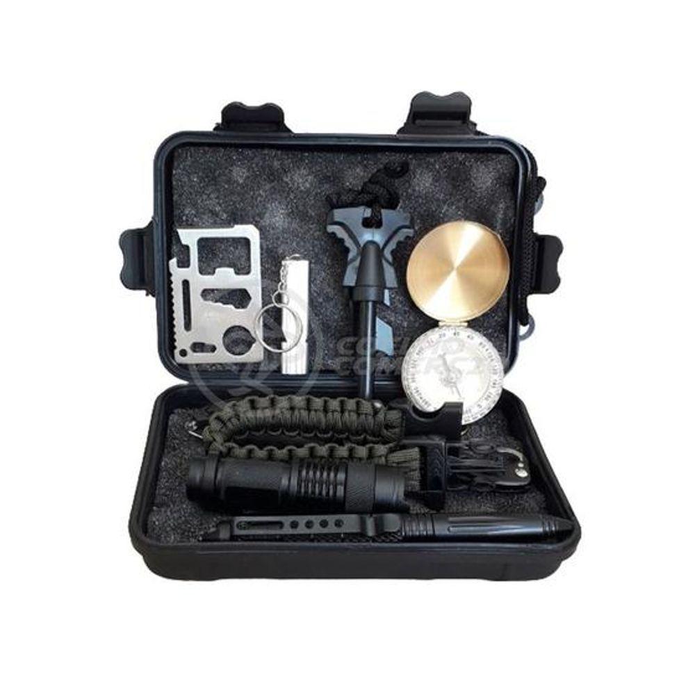 Miniatura Kit Camping De Sobrevivência Brillante Torcia Led Tz-1