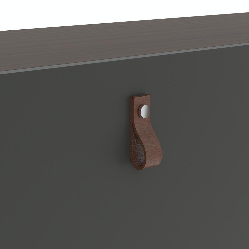 Miniatura Rack Com Painel Ripado Suspenso Para Tv Até 70 Polegadas 2 Portas Grécia 180cm Cinza