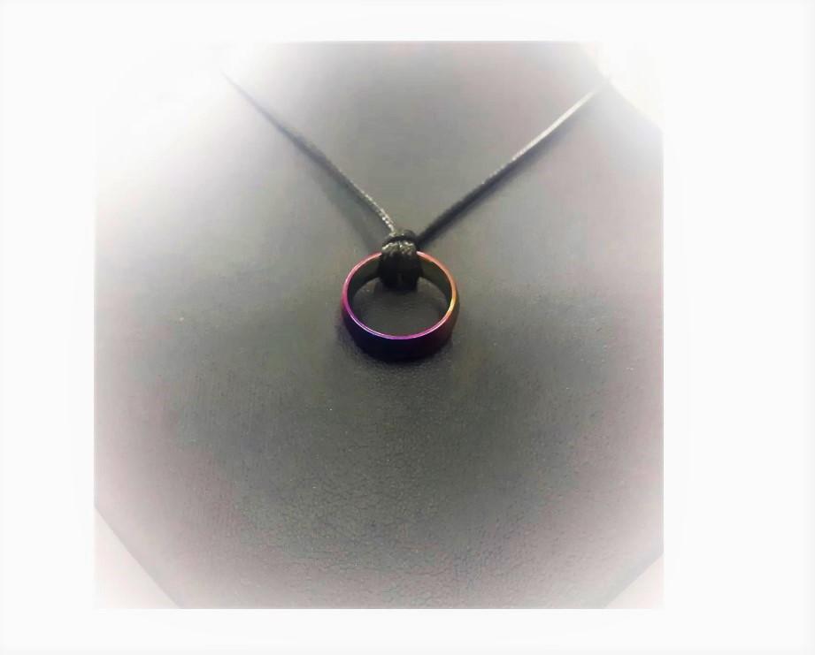 Miniatura Colar Orgulho Lgbt Aço Inox Aliança Arco Íris Furtacor