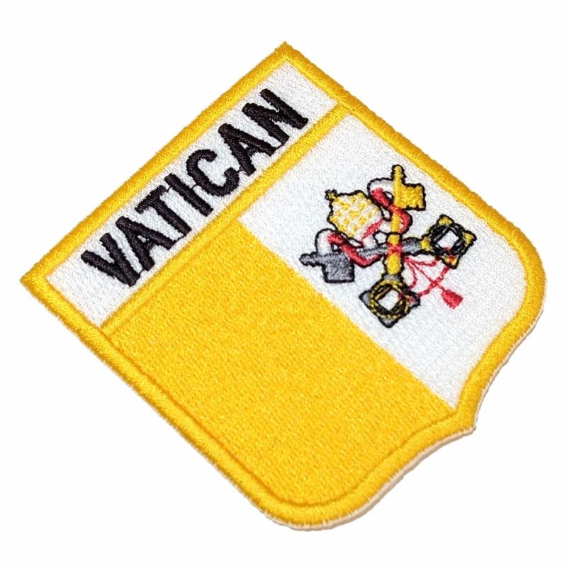 Miniatura Bandeira Vaticano BEIN048 Patch Bordado para Uniforme Camisa