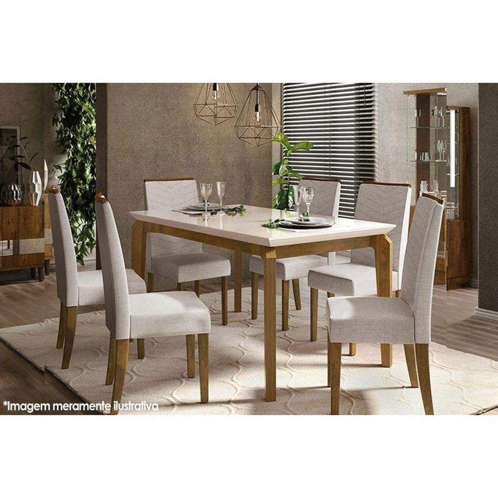 Miniatura Cadeira Sala De Jantar Serena Kit 6 Un Demolição veludo Moca - Dj Móveis