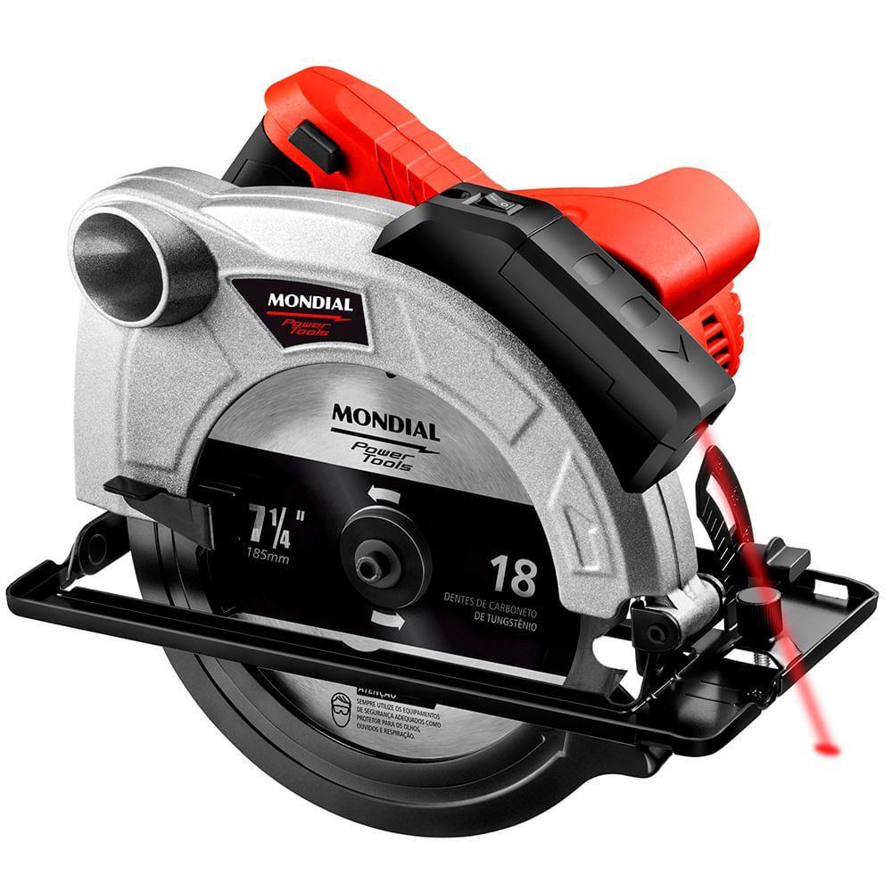 Miniatura Serra Circular Mondial Vermelho 1500W FSC-03 Serra Circular Vermelho 110V