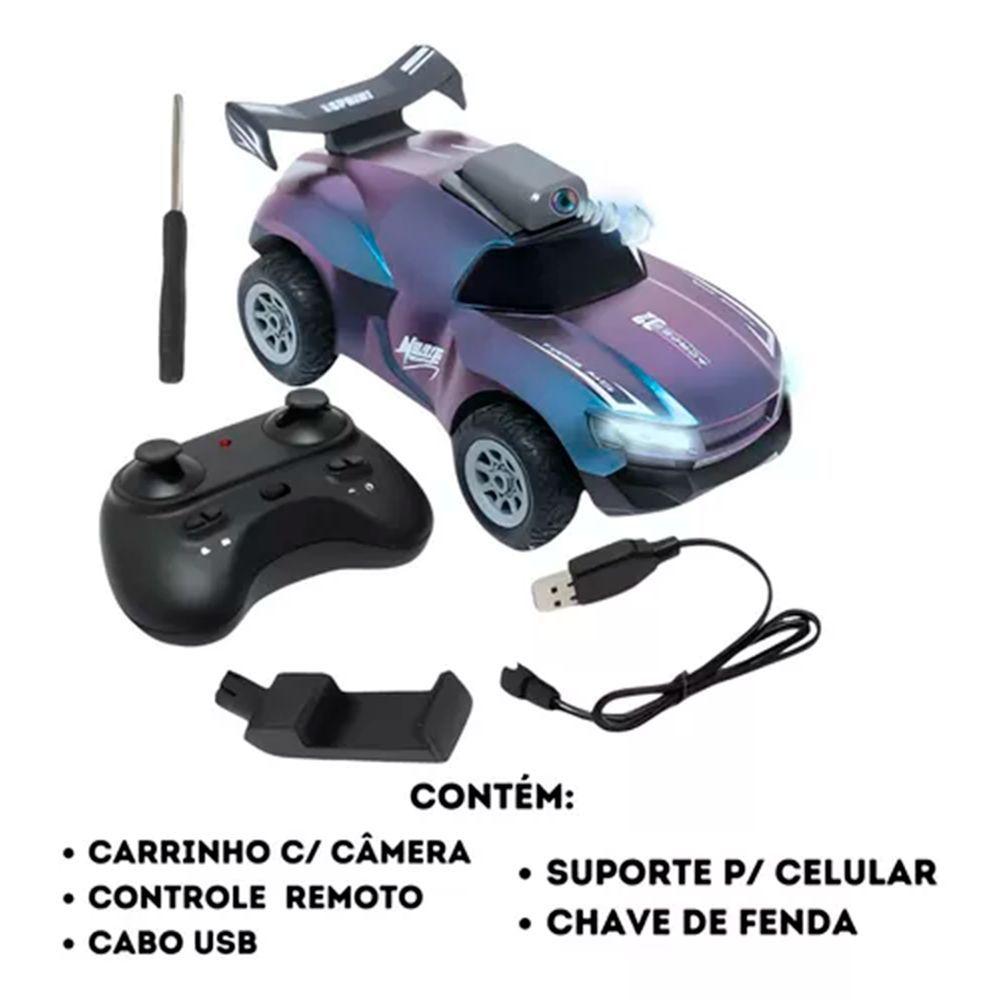Miniatura Carrinho Controle Remoto Com Câmera Wifi Carro Recarregável Gradiente