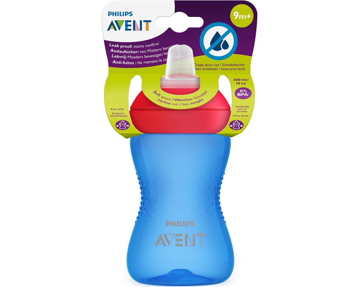 Copo de Transição Philips Avent com Bico de Silicone 300ml Azul