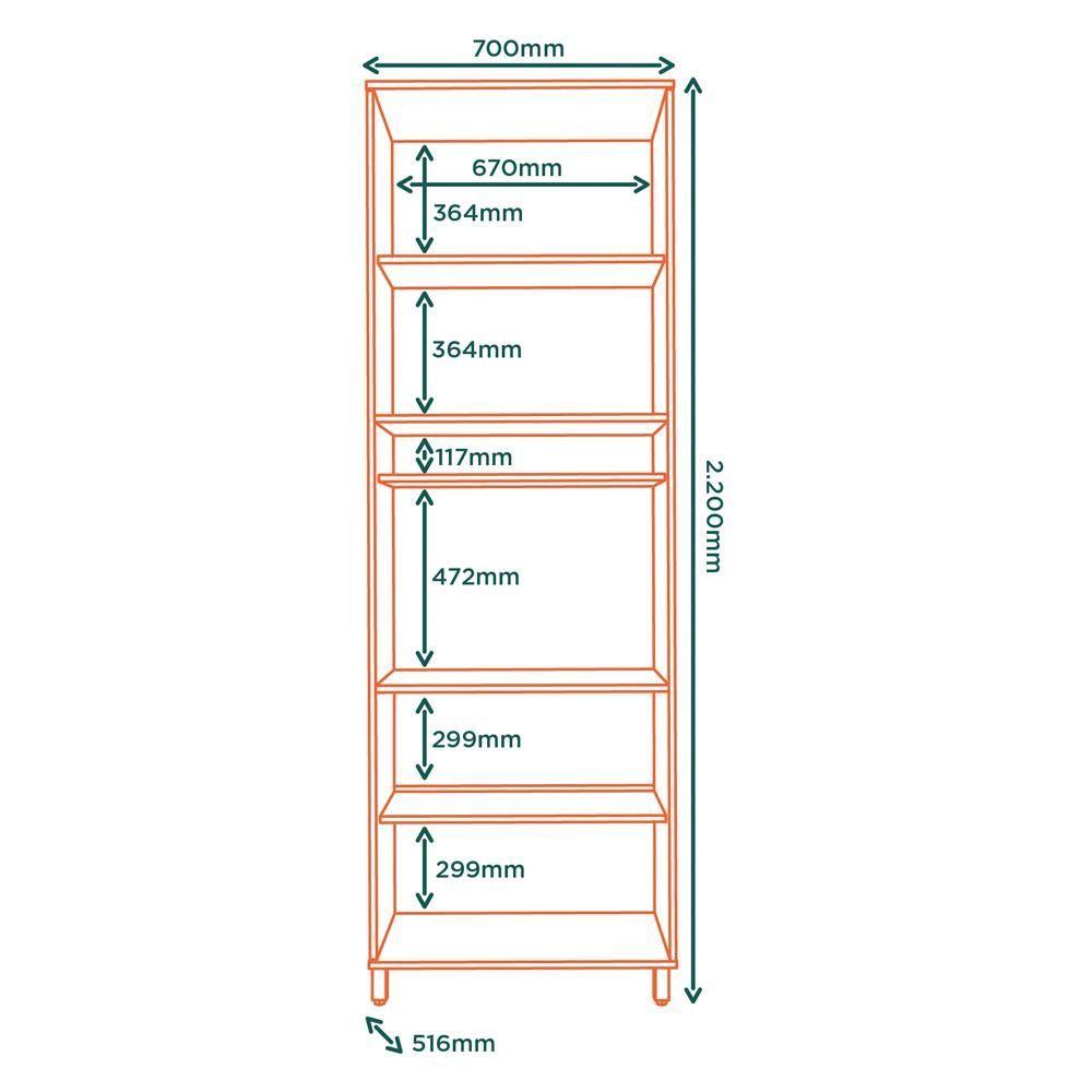 Miniatura Torre Quente 1 Porta Vidro 70 Cm Vera Tve03 Marrocos Off White Mxm