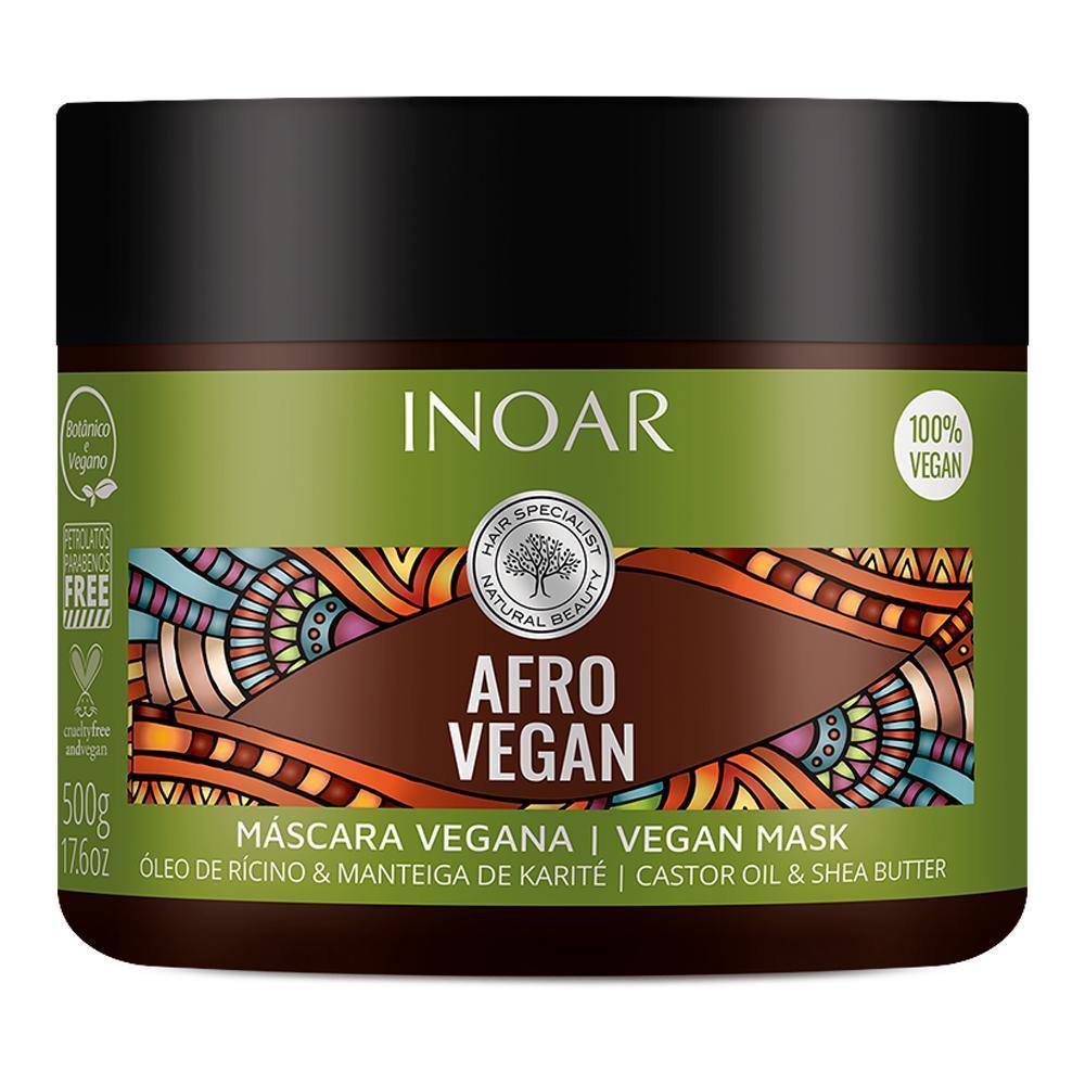 Miniatura Kit Cachos Afro Vegan Shampoo 300Ml + Máscara Inoar 500G