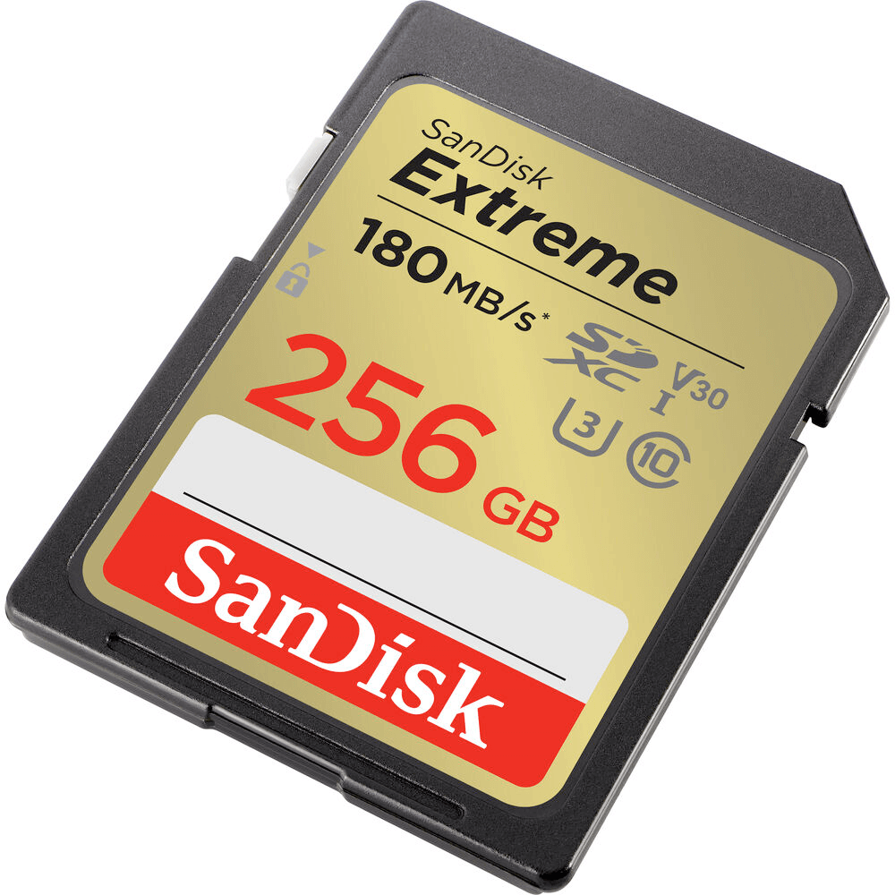 Miniatura Cartão SDXC 256Gb SanDisk Extreme 4K 180Mb/s UHS-I / V30 / U3 / Classe 10