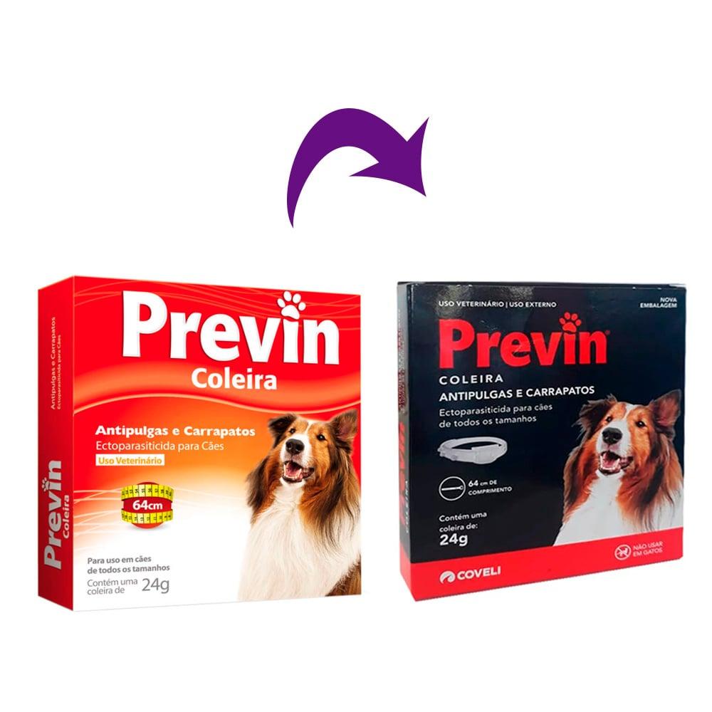 Miniatura Coleira Anti Pulgas e Carrapatos Coveli Previn para Cães - 24 g