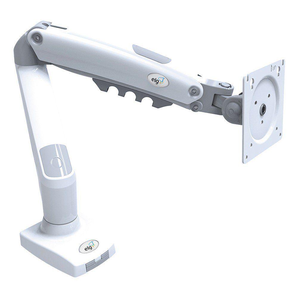 Miniatura Suporte Monitor Branco Articulado 17 A 35 Pistão F80w Elg
