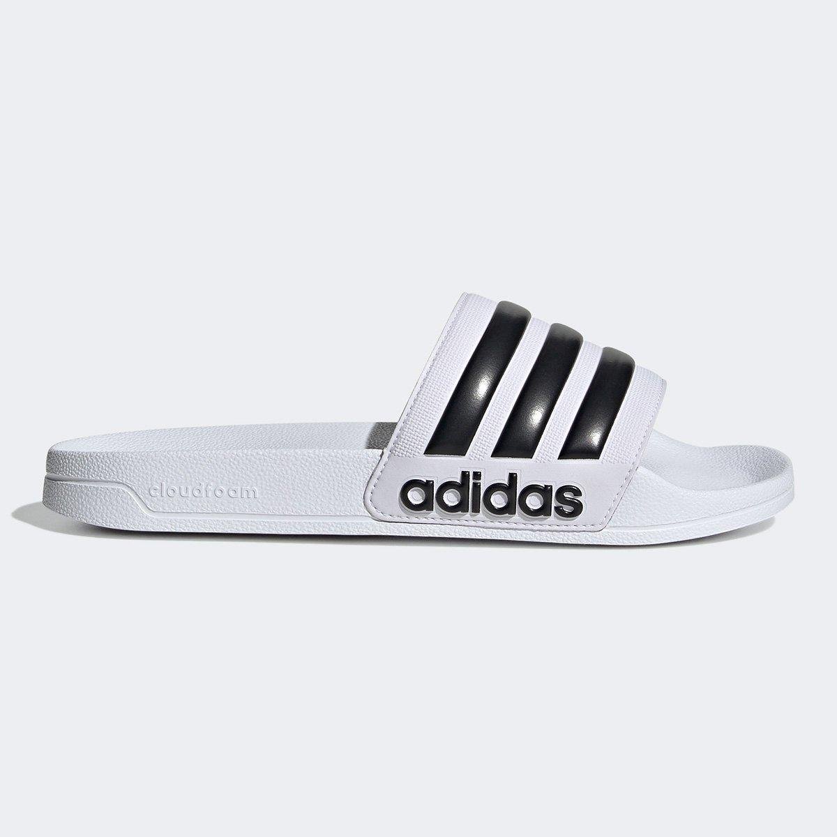 Miniatura Chinelo Adidas Slide Adilette Shower Branco+Preto - 34/35