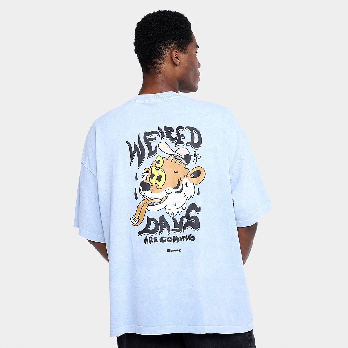 Miniatura Camiseta Baw Clothing New Over Weired Days Masculina Azul Claro - G