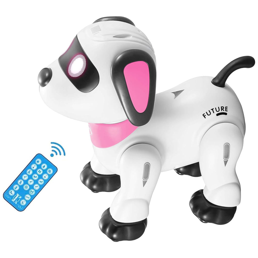 Miniatura Robô Cachorro Yiman de Controle Remoto,Robô Inteligente Programável para Crianças 3+, Dança Interativa, Som, LED nos Olhos, Brinquedo Eletrônico.