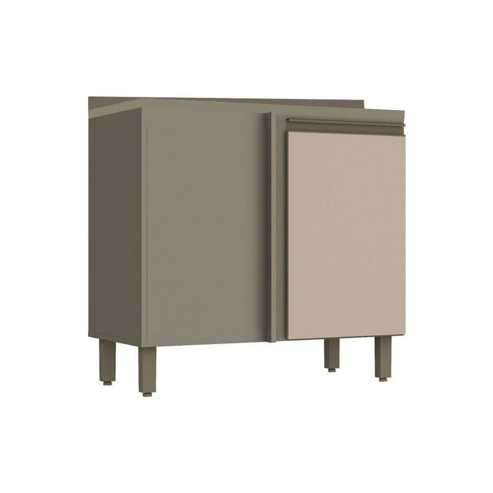 Miniatura Módulo Cozinha Henn Connect Balcão Canto Reto 1 Porta C/ Tampo Duna/cristal