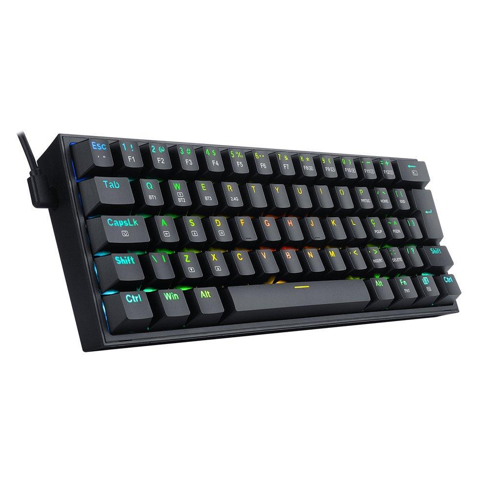 Miniatura Teclado Gamer Fizz Pro K616 Rgb Switch Brown - Preto