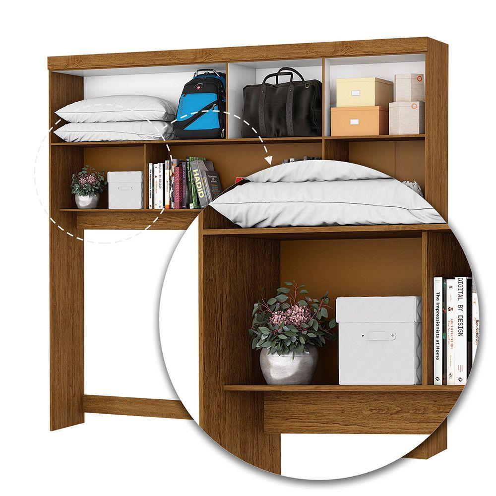 Guarda Roupa Casal Modulado 5 Portas Hercules 4 Portas e 4 Gavetas com Espelho Cinamomo/Off White