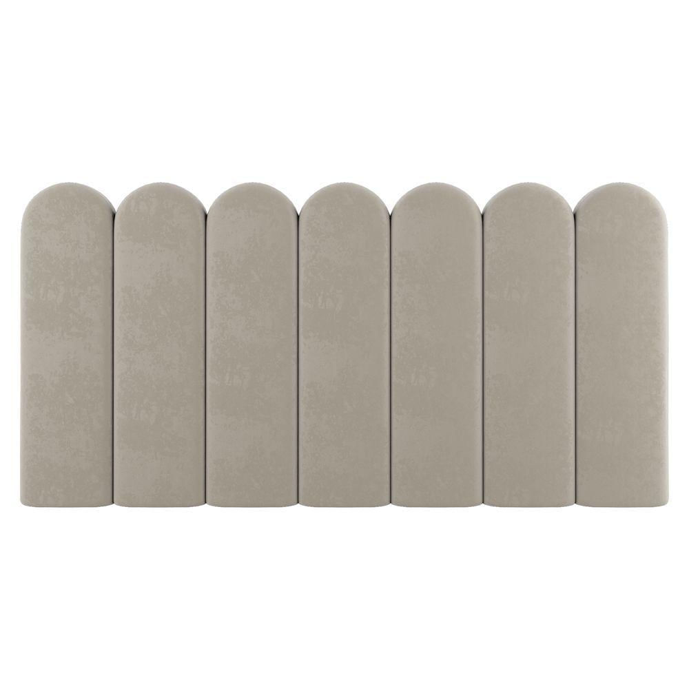 Miniatura Painel Cabeceira Cama Box Solteiro Lana 100cm Suede Bege - Abmaza