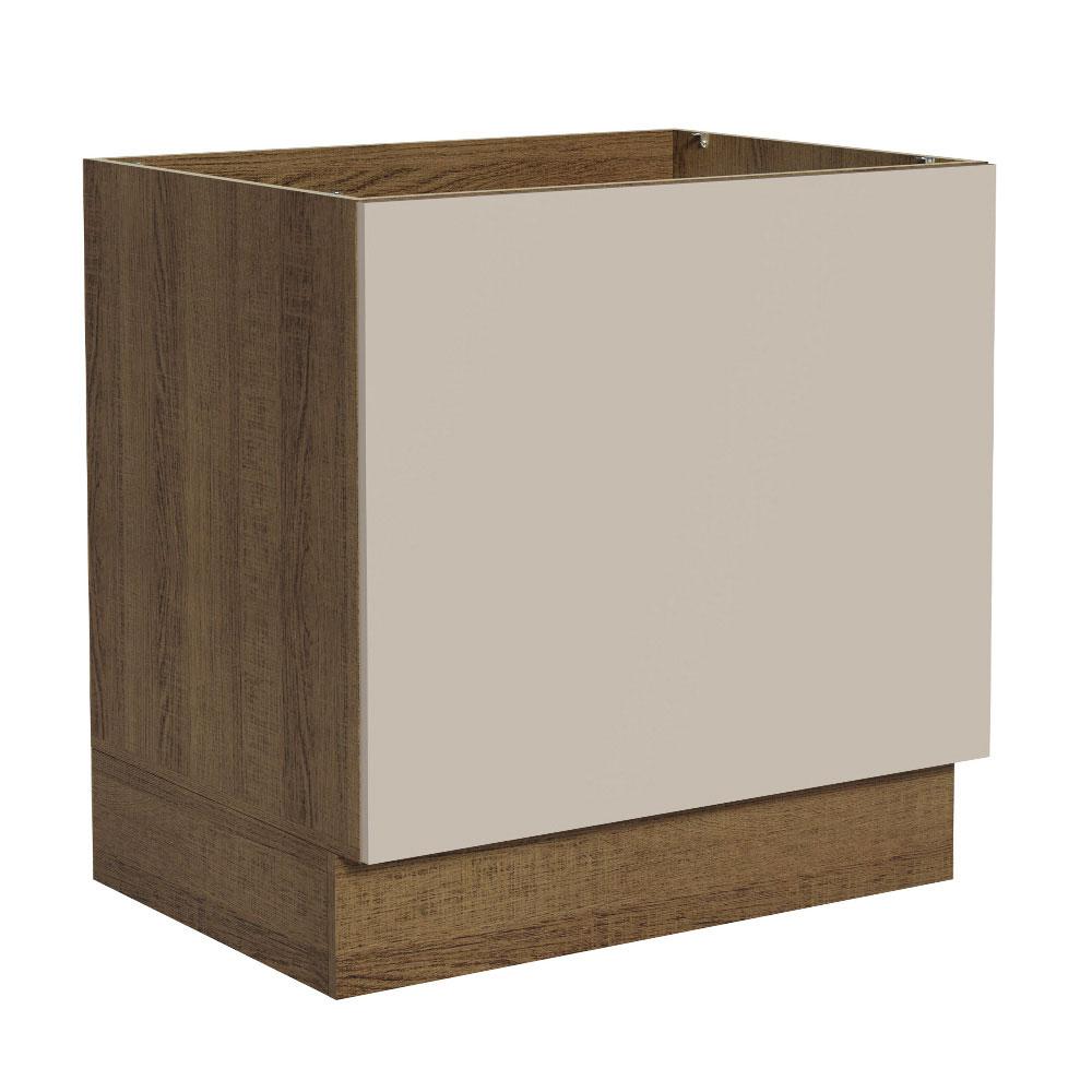 Miniatura Balcão para Forno de Embutir 80 x 60 cm Sem Tampo Rustic/Crema Agata Madesa Rustic/Crema