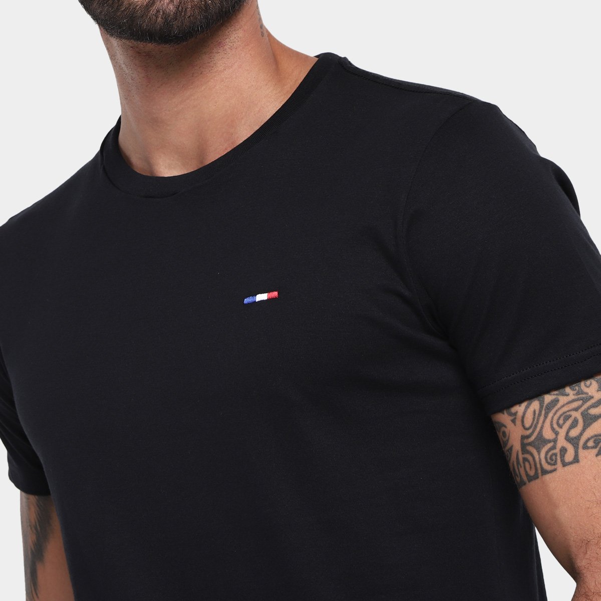 Miniatura Kit Camiseta Industrie França Masculina 3 Peças Preto+Branco - G