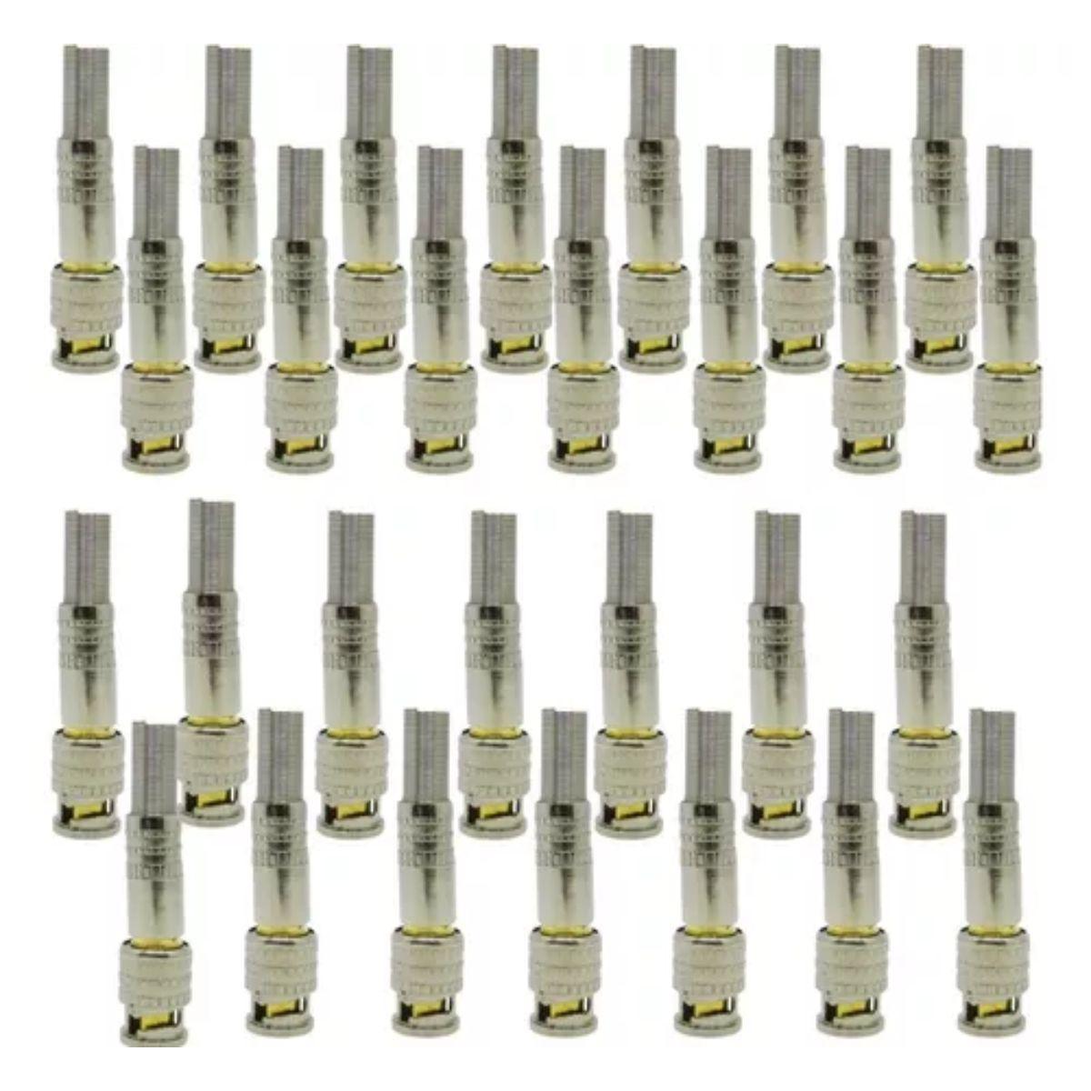 Conector Bnc Macho Com Mola P/Cabo 4Mm Cftv, S30Pb, Aço Inox