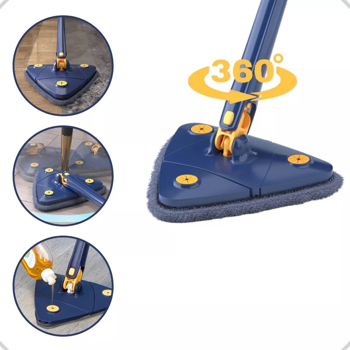 Miniatura Rodo Mágico 360: Mop Esfregão Limpeza Giratório Triangular