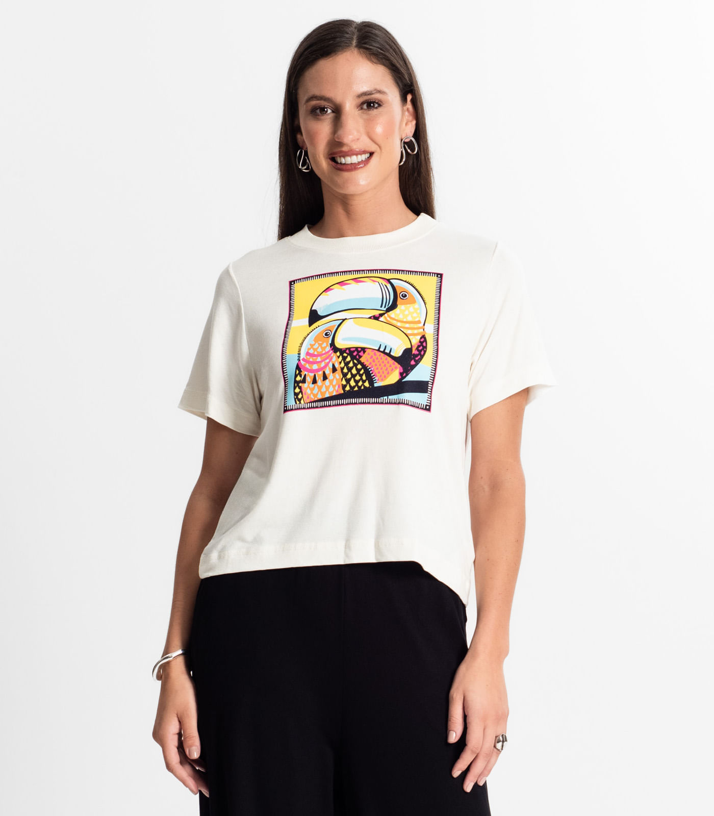 Miniatura Camiseta Feminina Rovitex Bege G