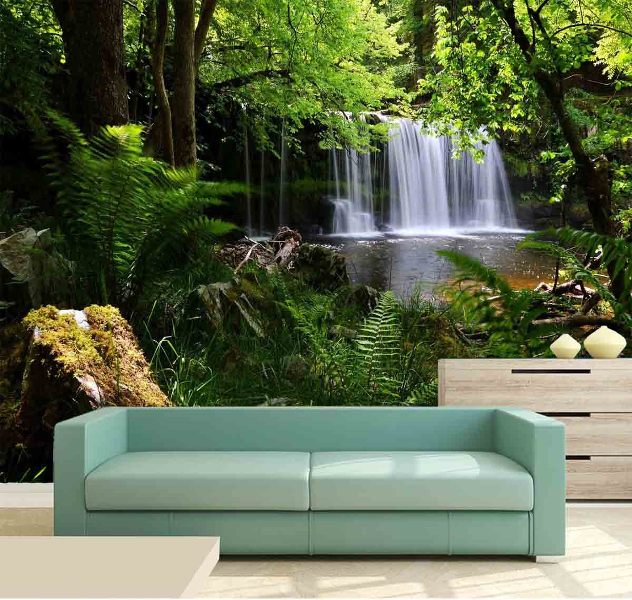 Miniatura Papel de Parede - Painel Adesivo Cachoeira 3M² na 067