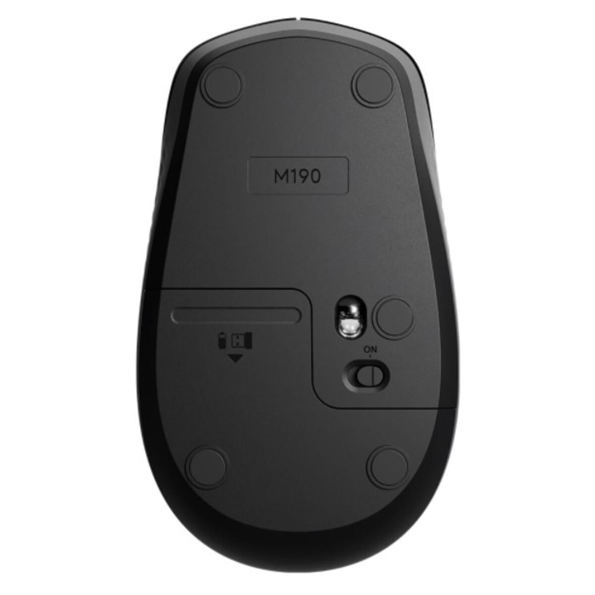 Miniatura Mouse Sem Fio Usb 1000Dpi Preto M190 Logitech