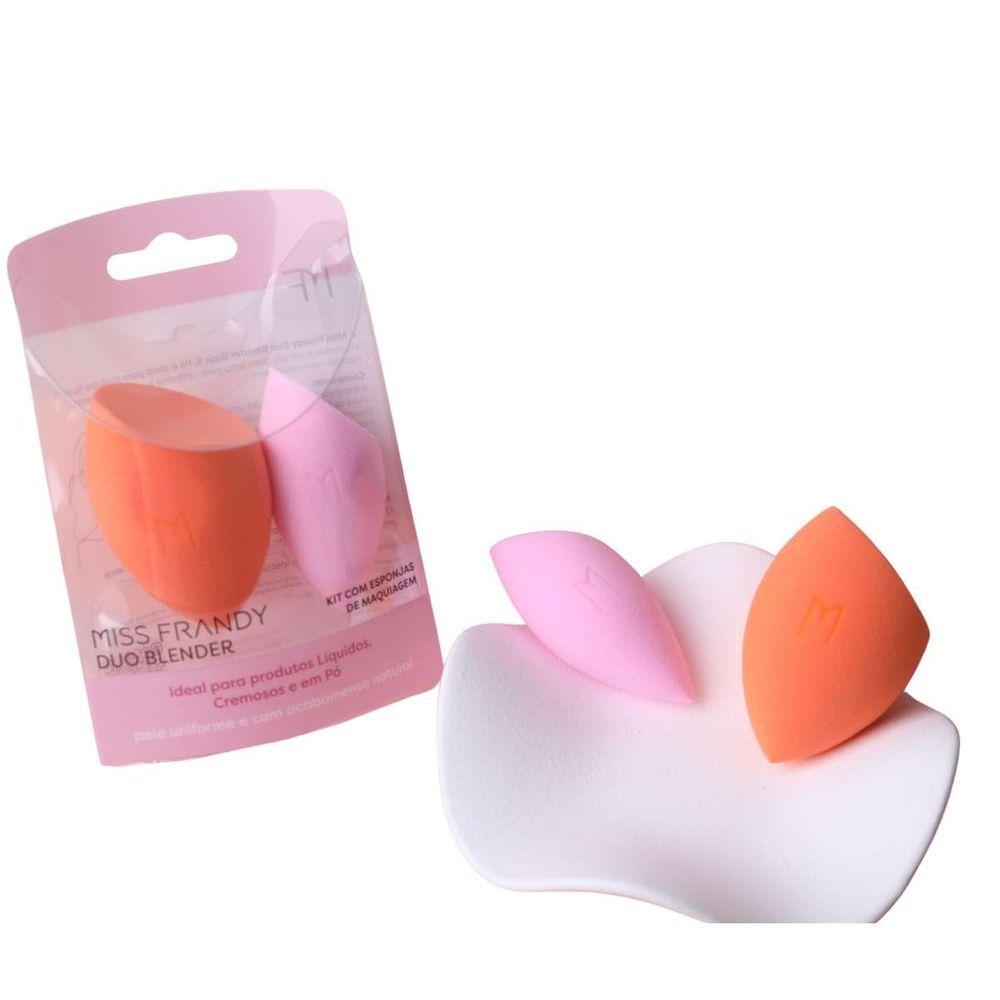 Miniatura Kit Com 2 Esponjas De Maquiagem - Miss Frandy E23-1294 Versáteis E Funcionais
