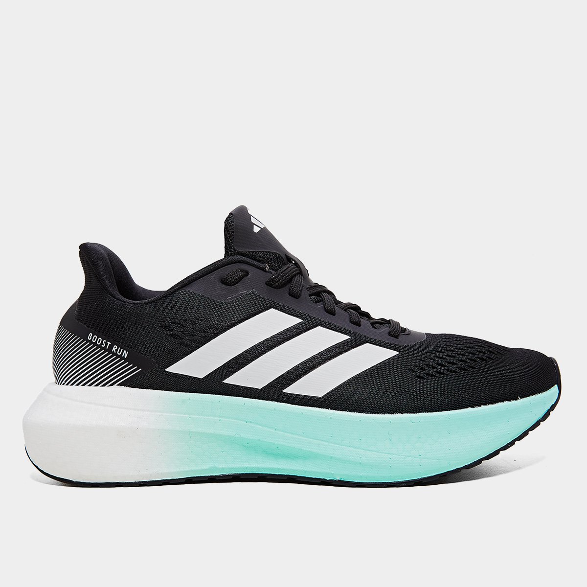 Miniatura Tênis Adidas Boost Run Feminino Preto+Verde Água - 34