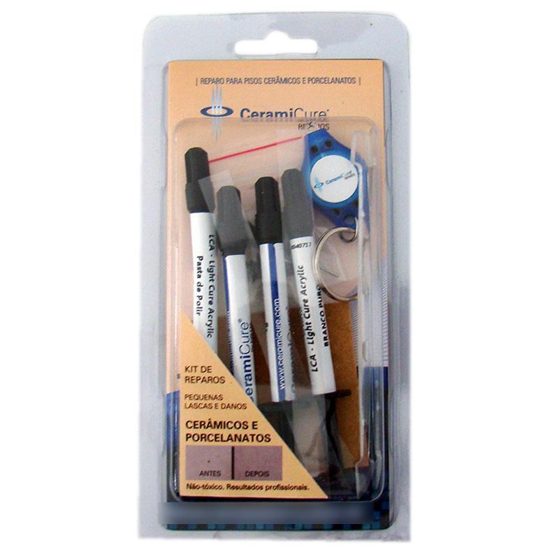 Miniatura Kit Reparo Pisos Porcelanatos Tons Cinzas Claros Ceramicure